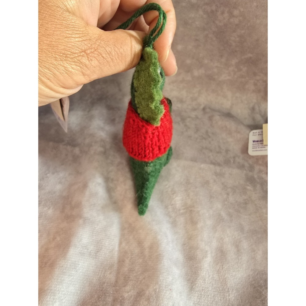 World Market Wool Dinosaur with Sweater Ornaments Set of 2 - Picture 10 of 15